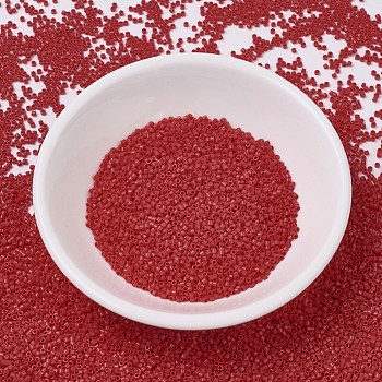 MIYUKI Delica Beads, Cylinder, Japanese Seed Beads, 11/0, (DB0723) Opaque Red, 1.3x1.6mm, Hole: 0.8mm, about 10000pcs/bag, 50g/bag
