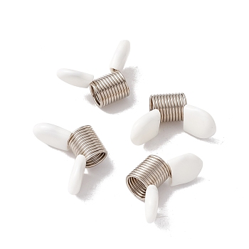 201 Stainless Steel Beading Stoppers, Mini Spring Clamps for Beading Jewelry Making, with Plastic Covers, Stainless Steel Color, 1.8~2x3.1~3.2x1.2cm, Inner Diameter: 0.8cm
