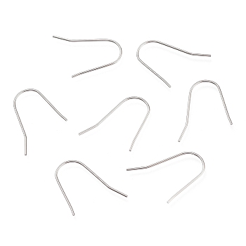 Tarnish Resistant 201 Stainless Steel Earring Hooks. Ear Wire, Stainless Steel Color, 21x13mm, 22 Gauge, Pin: 0.6mm