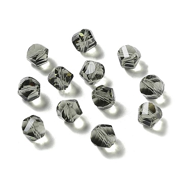 Glass Imitation Austrian Crystal Beads, Faceted, Nugget, Dark Slate Gray, 8x8mm, Hole: 1mm