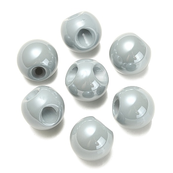 Opaque Acrylic Beads, Round Ball Bead, Top Drilled, Aqua, 19x19x19mm, Hole: 3mm