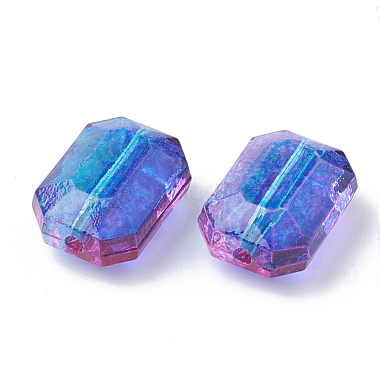 Two Tone Transparent Spray Painted Acrylic Bead(X-ACRP-T005-28)-2