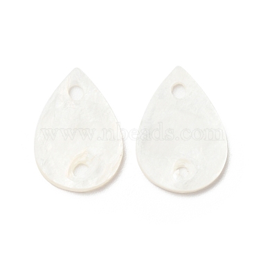 White Teardrop Shell Links