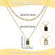 3Pcs 3 Colors Golden Titanium Steel Cable & Figaro Chains Double Layer Necklace(NJEW-AN0001-72)-2