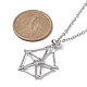 Stainless Steel Macrame Pouch Empty Stone Holder for Pendant Necklace Making(NJEW-JN04532-02)-5