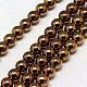 Electroplate Non-magnetic Synthetic Hematite Beads Strands(G-J169A-8mm-01)-1