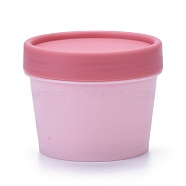 Empty Plastic Facial Mask Cosmetic Cream Containers, with Inner Liners and Dome Screw Lids, for Beauty Products, Travel Storage Makeup, Pale Violet Red, 7x5.6cm, Capacity: 100g(MRMJ-L016-004A-03)
