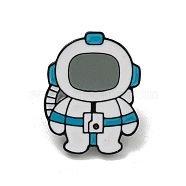 Alloy Brooches, Enamel Pins, for Backpack Cloth, Spaceman, 24.5x20x2mm(JEWB-M038-01B)