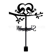 Iron Wind Direction Indicator, Weathervane for Outdoor Garden Wind Measuring Tool, Bird, 237x358mm(AJEW-WH0265-071)