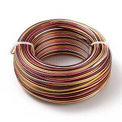 5 Segment Colors Aluminum Craft Wire, for Beading Jewelry Craft Making, Brown, 12 Gauge, 2mm, about 190.28 Feet(58m)/roll(AW-E002-2mm-B08)