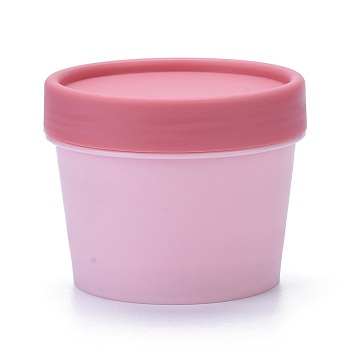Empty Plastic Facial Mask Cosmetic Cream Containers, with Inner Liners and Dome Screw Lids, for Beauty Products, Travel Storage Makeup, Pale Violet Red, 7x5.6cm, Capacity: 100g