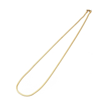 Ion Plating(IP) 304 Stainless Steel Herringbone Chain Necklace for Men Women, Real 18K Gold Plated, Wide: 3mm, 23.82 inch(60.5cm)