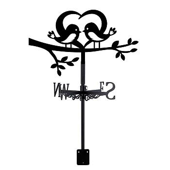 Iron Wind Direction Indicator, Weathervane for Outdoor Garden Wind Measuring Tool, Bird, 237x358mm