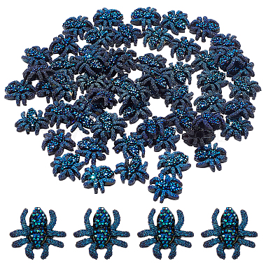 Marine Blue Spider Resin Cabochons