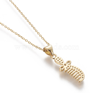 Brass Pendant Necklaces(NJEW-I230-17)-4