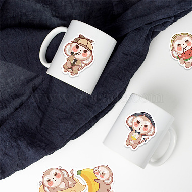 Cartoon Monkey Paper Stickers Set(DIY-G066-35)-5