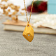 Stainless Steel Rhinestone Polygon Pendant Necklaces(JX4099-1)-3