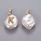 Natural Cultured Freshwater Pearl Pendants(KK-L187-A-01K)-2