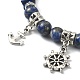 bracelet extensible en chips de lapis-lazuli naturel(BJEW-JB09598-02)-2