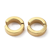 Ion Plating(IP) 201 Stainless Steel Cuff Earring, Ring, Golden, 13.5x13.5x4mm(EJEW-H096-01G)