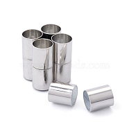 Brass Magnetic Clasps, Column, Platinum, 20x9mm, Hole: 8mm, 5pcs/bag(KK-TAC0002-16C)