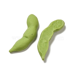 Opaque Resin Imitation Food Decoden Cabochons, Pea, Yellow Green, 49x15x7.5mm(RESI-B015-08)