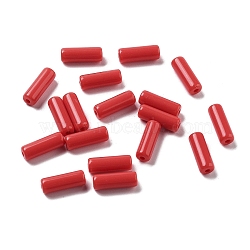 Opaque Acrylic Beads, Column, Crimson, 13.5x4.7mm, Hole: 1.4mm(OACR-Q196-01A)