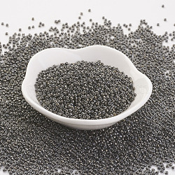 TOHO Japanese Seed Beads, Round, (282) Inside Color Charcoal, 11/0, 2x1.5mm, Hole: 0.5mm(SEED-K008-2mm-282)