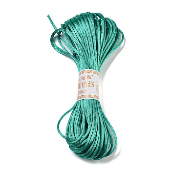 Polyester Embroidery Floss, Cross Stitch Threads, Teal, 3mm, 20m/bundle