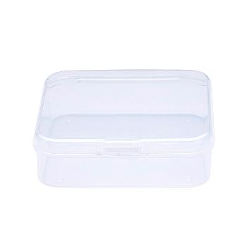 Square Plastic Bead Storage Containers, Clear, 6.4x6.3x2cm