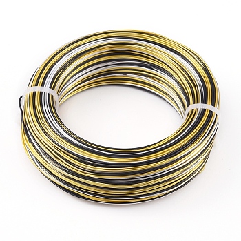 3 Segment colors Round Aluminum Craft Wire, for Beading Jewelry Craft Making, Colorful, 18 Gauge, 1mm, about 767.71 Feet(234m)/bundle
