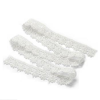 Lace Trim Nylon Ribbon for Jewelry Making, White, 5/8 inch(16mm), about 15yards/roll(13.716m/roll)