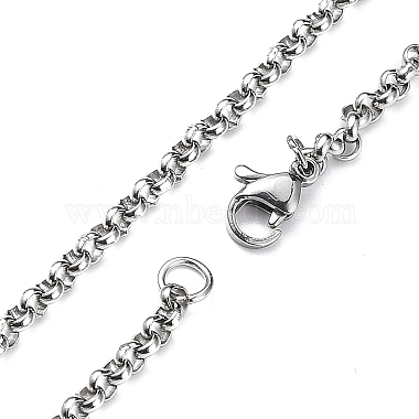 collares con colgante de diamantes de imitación de calavera con cadenas rolo(NJEW-F309-05)-3