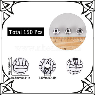 150Pcs Craft Style Acrylic Beads(MACR-SC0002-20)-2