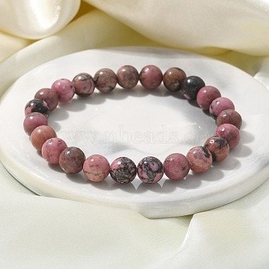 Abalorios rhodonite naturales brazalete tramo de(X-BJEW-F380-01-B16)-5