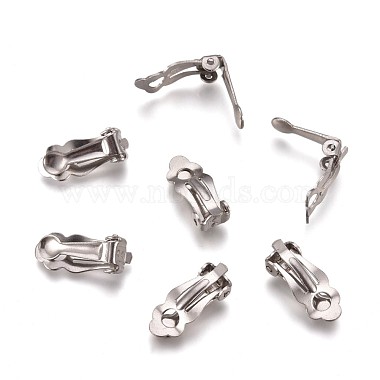 304 Stainless Steel Clip-On Earrings Findings(STAS-Q185-01)-4