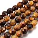 Faceted Grade A Natural Tiger Eye Round Bead Strands(X-G-F260-01-4mm)-1