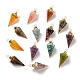 Natural & Synthetic Mixed Gemstone Perfume Bottle Pendants(G-H285-01G)-1