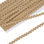Wave Polyester Ribbon, for Clothes Accessories, Goldenrod, 1/2 inch(13mm), about 16.40 Yards(15m)/Set(OCOR-WH0078-379B)