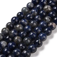 Natural Sodalite Beads Strands, Round, 8mm, Hole: 1.2mm, about 46~48pcs/strand, 14.88~15.24''(37.8~39.7cm)(G-D481-12B)