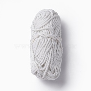 3-Ply Polyester Luminous Yarn, Glow in The Dark Yarn, for Knitting & Crochet, White, 1/8 inch(3mm), about 27.34 Yards(25m)/Bundle(OCOR-C003-01A)