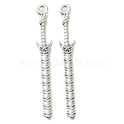 Tibetan Style Alloy Big Pendants, Cadmium Free & Lead Free, Sword Charm, Antique Silver, 71x10x3mm, Hole: 1.5mm, about 147pcs/500g(FIND-G078-32F-AS)