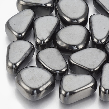 Magnetic Synthetic Hematite Beads, No Hole/Undrilled, Nuggets, 29~35x22~29x14.5~16mm, about 25pcs/1000g