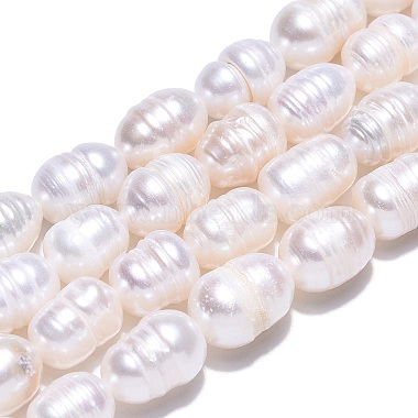 brins de perles de culture d'eau douce naturelles(PEAR-N012-07S)-3
