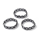 Fashionable Magnetic Synthetic Hematite Stretchy Bracelets(BJEW-K007-04)-3