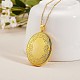 Oval with Leaf Picture Locket Pendant Necklace(JN1037A)-5