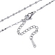 304 Stainless Steel Dapped Chains Necklace for Men Women(NJEW-N050-A05-S20)-2