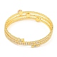 bracelets manchette ouverts en laiton plaqué avec pavé de zircones cubiques transparentes(BJEW-B110-01G-03)-3