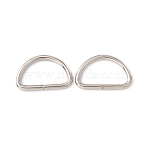 Iron D Rings, Buckle Clasps, For Webbing, Strapping Bags, Garment Accessories, Platinum, Inner: 15x25.4mm(IFIN-Q130-02P)