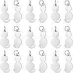 20Pcs 201 Stainless Steel Kitten Pendants, Cat Silhouette Shape, Stainless Steel Color, 18x8x1mm, Hole: 3~3.5mm(STAS-UN0035-50)